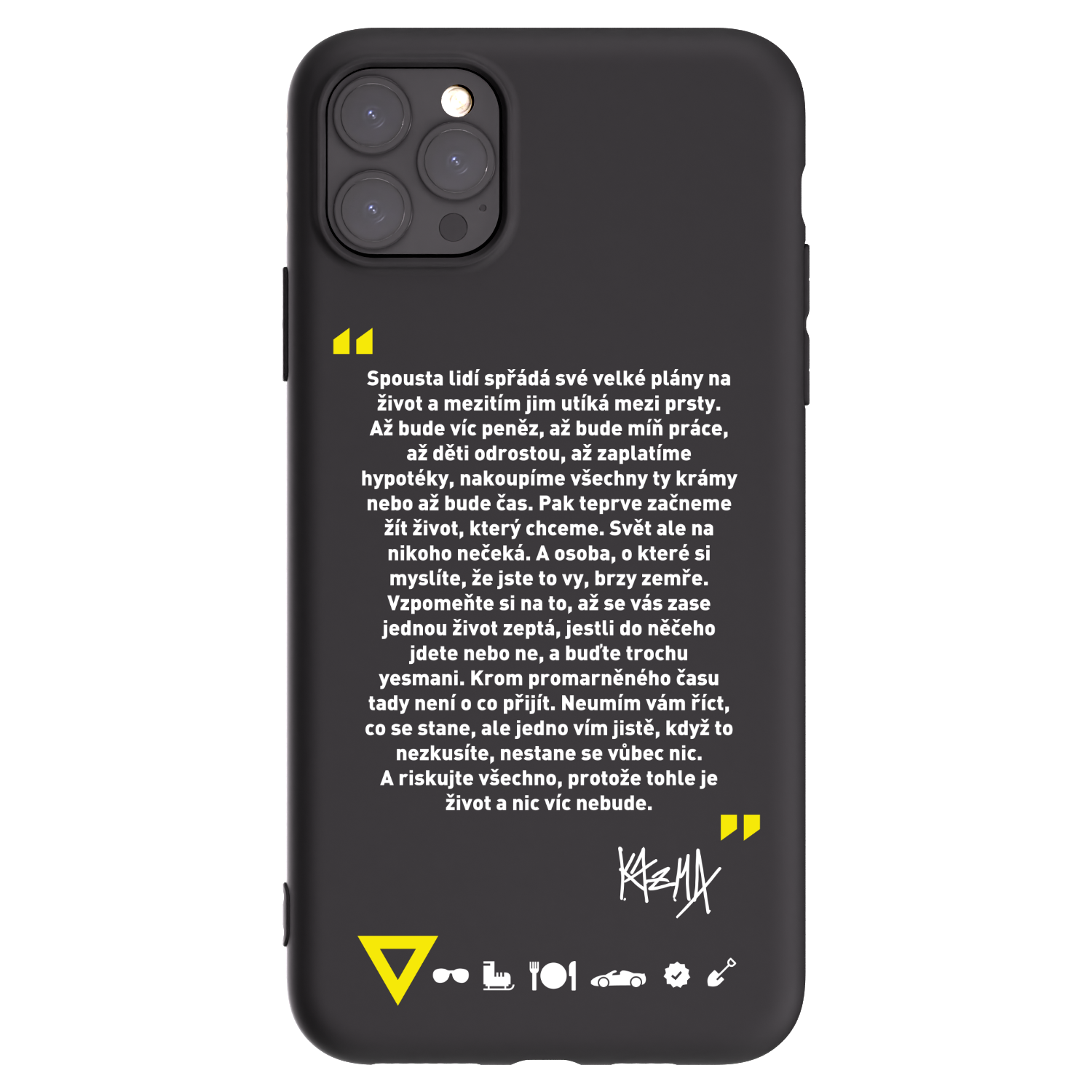 Picasee silikonový černý obal pro Apple iPhone 11 Pro Max - Kazma - BUĎTE TROCHU YESMANI