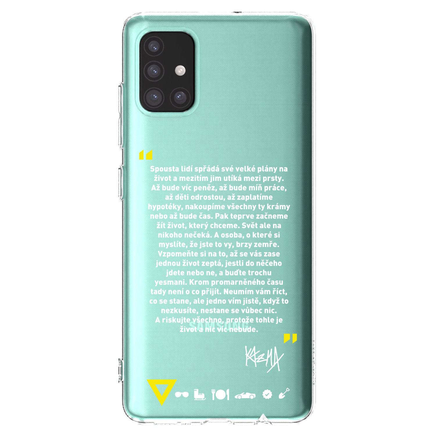 Picasee silikonový průhledný obal pro Samsung Galaxy A51 A515F - Kazma - BUĎTE TROCHU YESMANI
