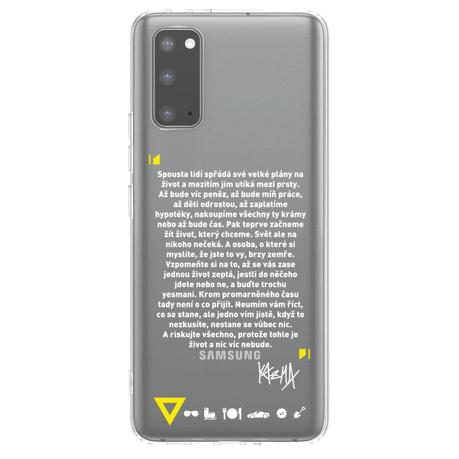 Picasee silikonový průhledný obal pro Samsung Galaxy S20 G980F - Kazma - BUĎTE TROCHU YESMANI