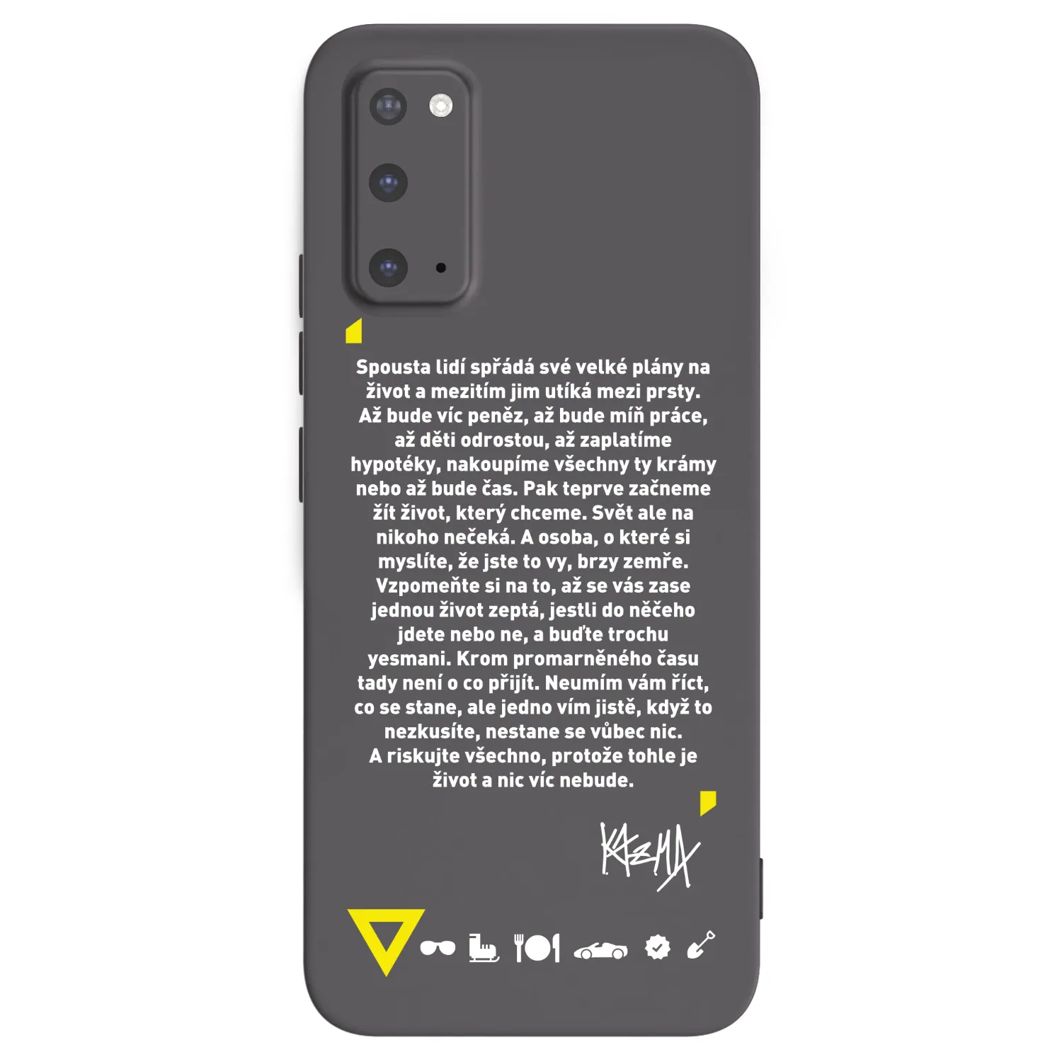 Picasee silikonový černý obal pro Samsung Galaxy S20 G980F - Kazma - BUĎTE TROCHU YESMANI