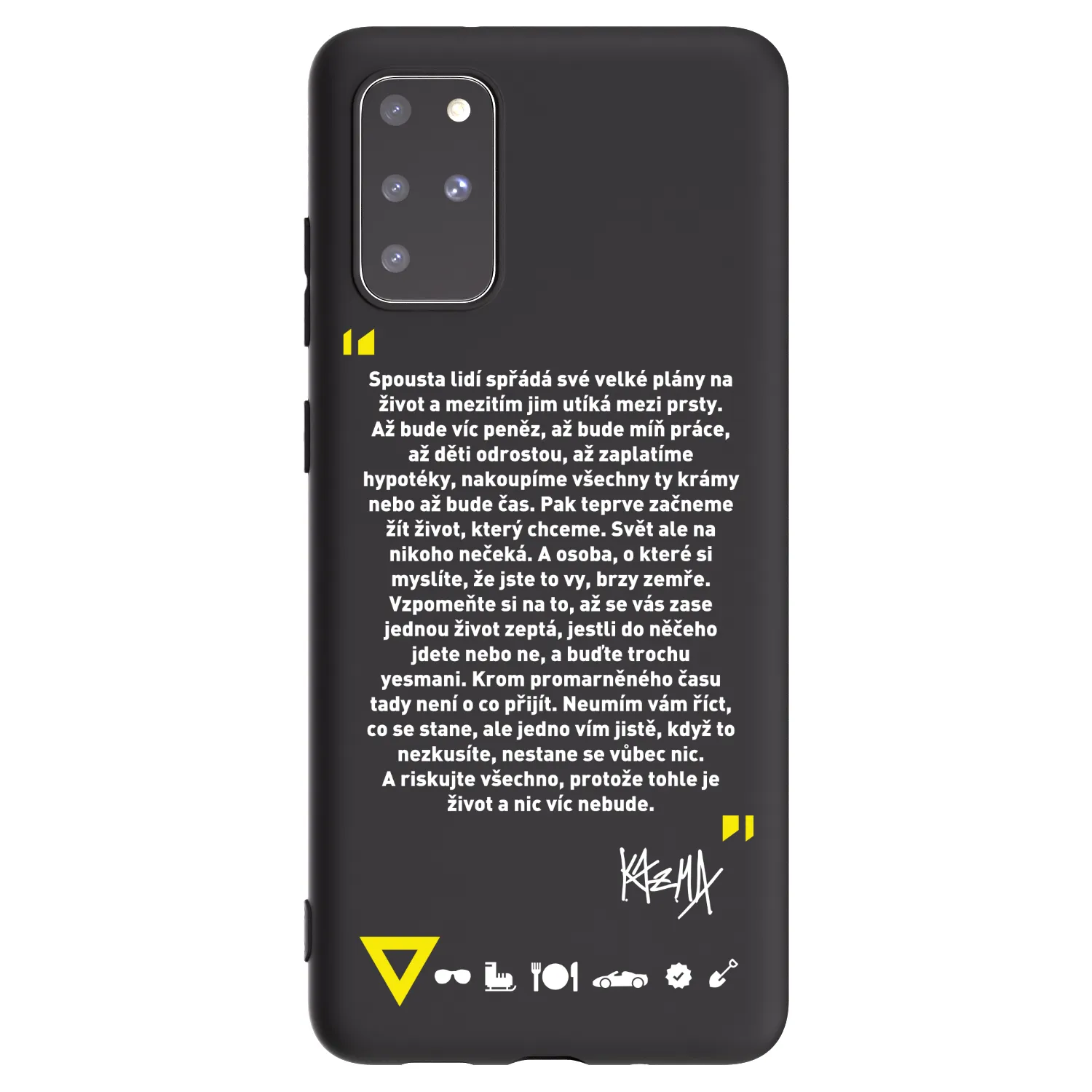 Picasee silikonový černý obal pro Samsung Galaxy S20+ G985F - Kazma - BUĎTE TROCHU YESMANI