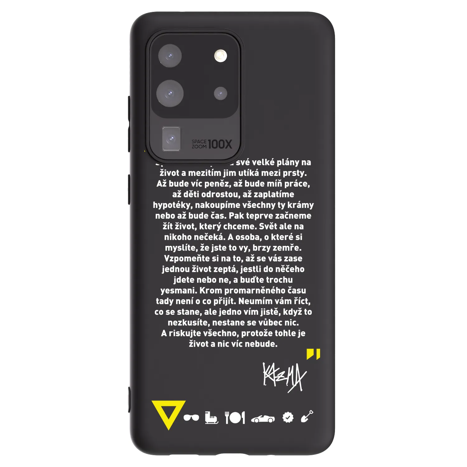 Picasee silikonový černý obal pro Samsung Galaxy S20 Ultra 5G G988F - Kazma - BUĎTE TROCHU YESMANI