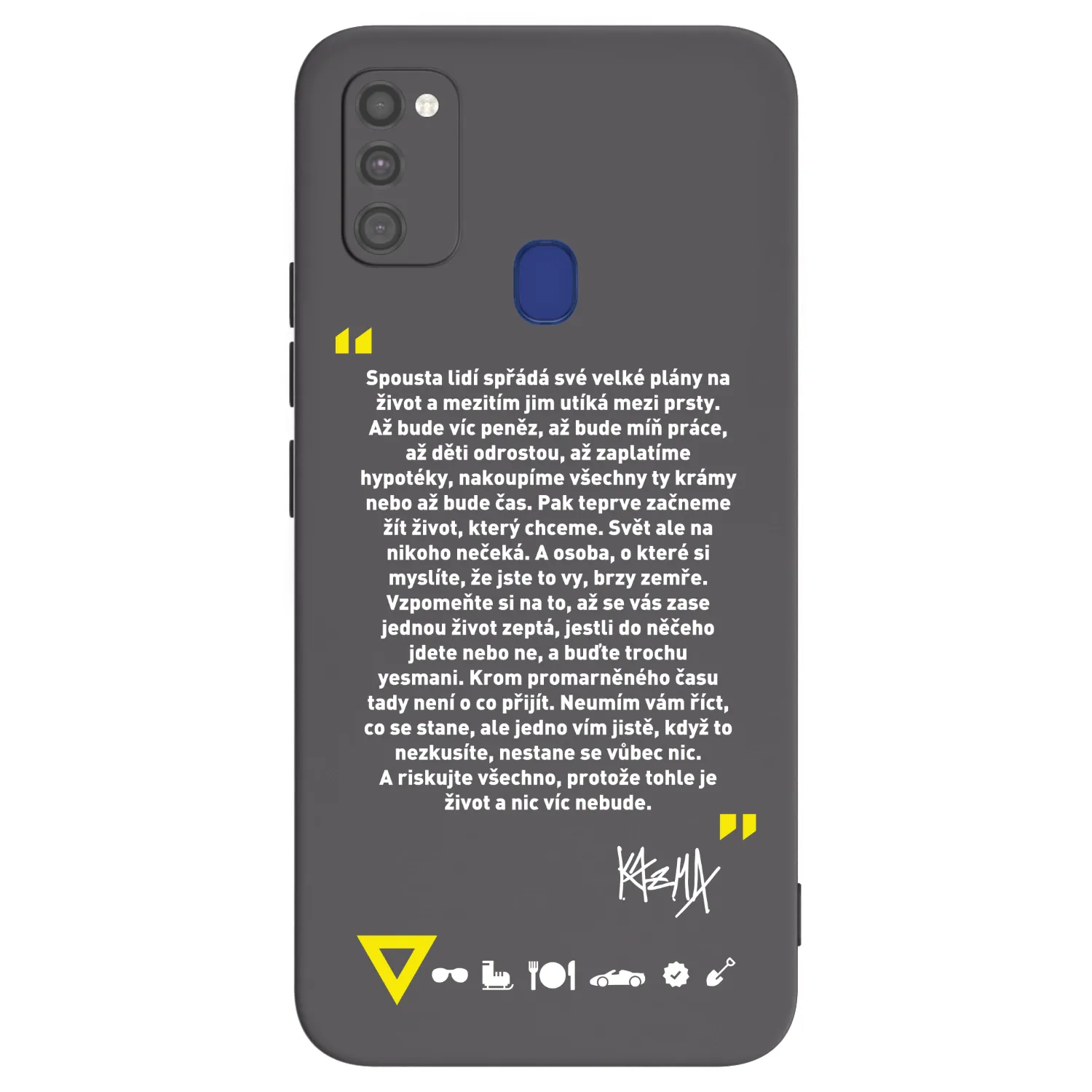 Picasee silikonový černý obal pro Samsung Galaxy M21 M215F - Kazma - BUĎTE TROCHU YESMANI
