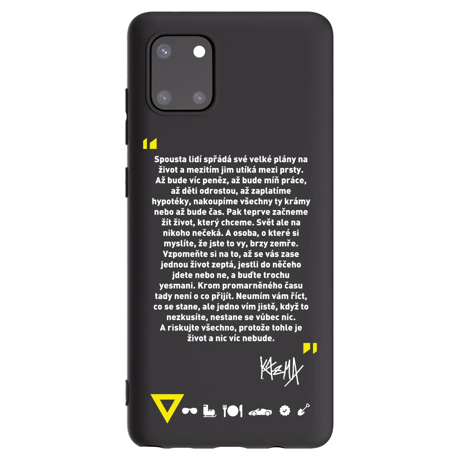 Picasee silikonový černý obal pro Samsung Galaxy Note 10 Lite N770F - Kazma - BUĎTE TROCHU YESMANI