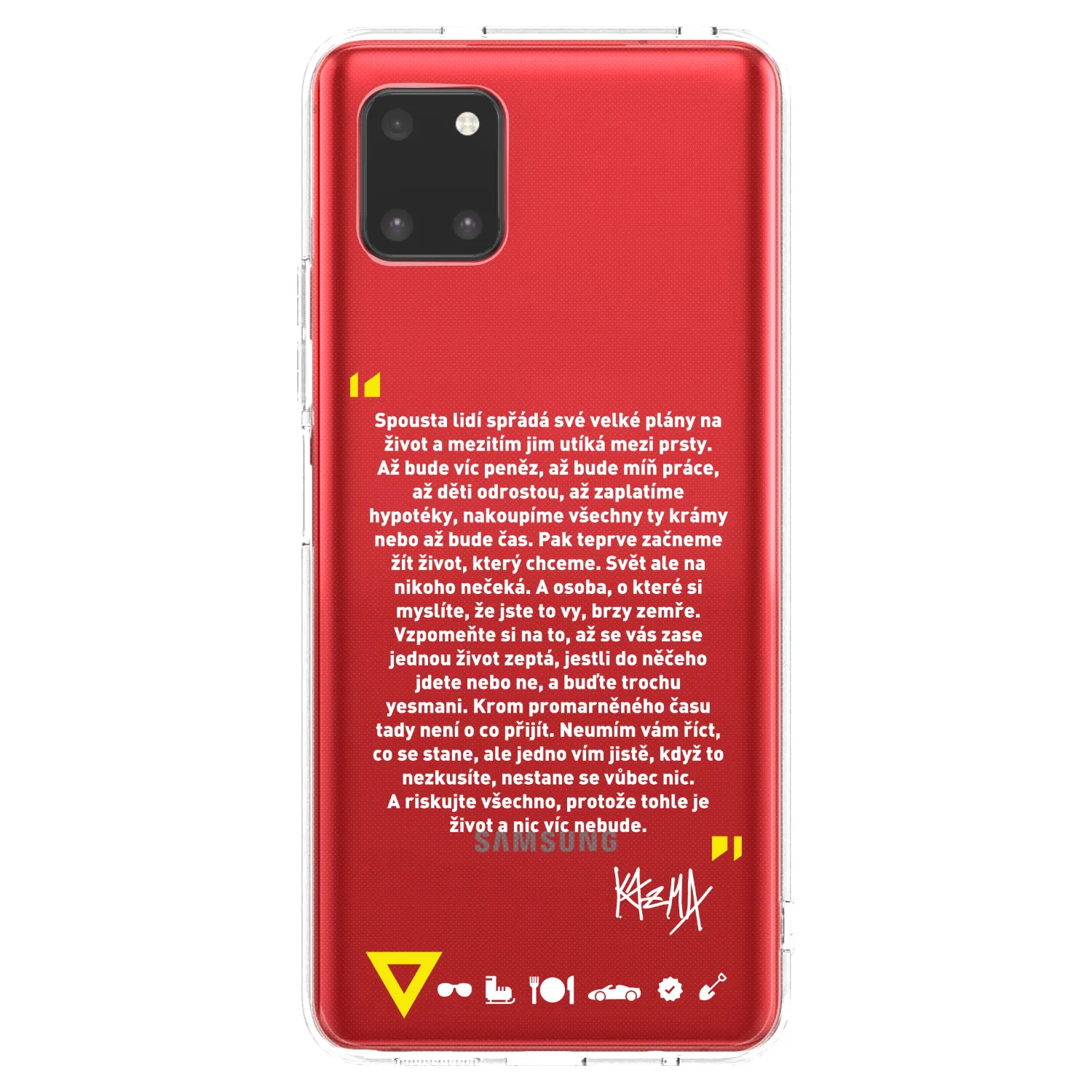 Picasee silikonový průhledný obal pro Samsung Galaxy Note 10 Lite N770F - Kazma - BUĎTE TROCHU YESMANI