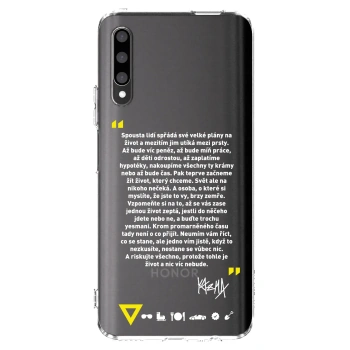 Picasee silikonový průhledný obal pro Honor 9X Pro - Kazma - BUĎTE TROCHU YESMANI