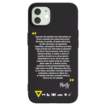 Picasee silikonový černý obal pro Apple iPhone 12 - Kazma - BUĎTE TROCHU YESMANI