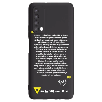 Picasee silikonový černý obal pro Huawei P Smart 2021 - Kazma - BUĎTE TROCHU YESMANI