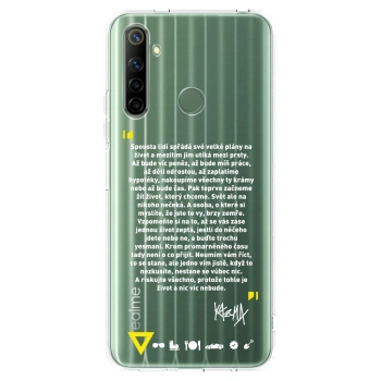 Picasee silikonový průhledný obal pro Realme 6i - Kazma - BUĎTE TROCHU YESMANI