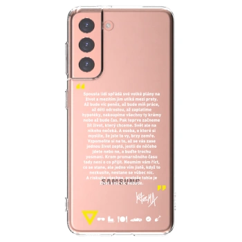 Picasee silikonový průhledný obal pro Samsung Galaxy S21 5G G991B - Kazma - BUĎTE TROCHU YESMANI