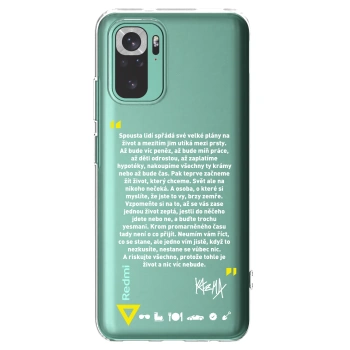 Picasee silikonový průhledný obal pro Xiaomi Redmi Note 10 Pro - Kazma - BUĎTE TROCHU YESMANI