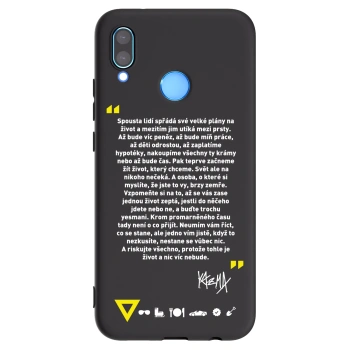 Picasee silikonový černý obal pro Huawei P20 Lite - Kazma - BUĎTE TROCHU YESMANI