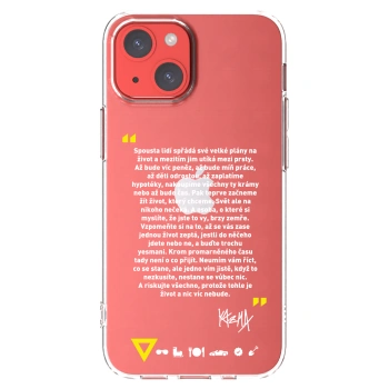 Picasee silikonový průhledný obal pro Apple iPhone 13 mini - Kazma - BUĎTE TROCHU YESMANI