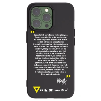 Picasee silikonový černý obal pro Apple iPhone 13 Pro - Kazma - BUĎTE TROCHU YESMANI