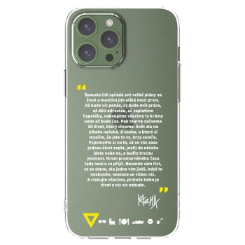 Picasee silikonový průhledný obal pro Apple iPhone 13 Pro Max - Kazma - BUĎTE TROCHU YESMANI