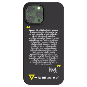 Picasee silikonový černý obal pro Apple iPhone 13 Pro Max - Kazma - BUĎTE TROCHU YESMANI