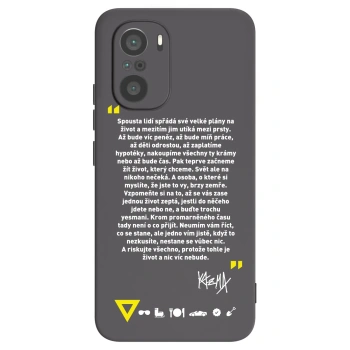 Picasee silikonový černý obal pro Xiaomi Poco F3 - Kazma - BUĎTE TROCHU YESMANI