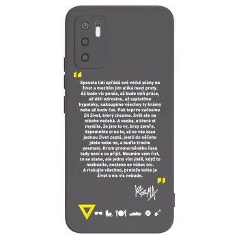 Picasee silikonový černý obal pro Xiaomi Redmi Note 10 5G - Kazma - BUĎTE TROCHU YESMANI