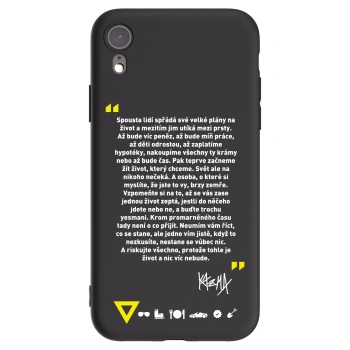Picasee silikonový černý obal pro Apple iPhone XR - Kazma - BUĎTE TROCHU YESMANI
