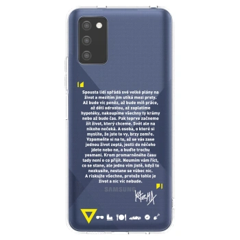 Picasee silikonový průhledný obal pro Samsung Galaxy A02s A025G - Kazma - BUĎTE TROCHU YESMANI