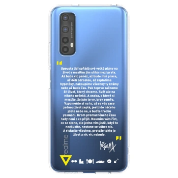 Picasee silikonový průhledný obal pro Realme 7 - Kazma - BUĎTE TROCHU YESMANI