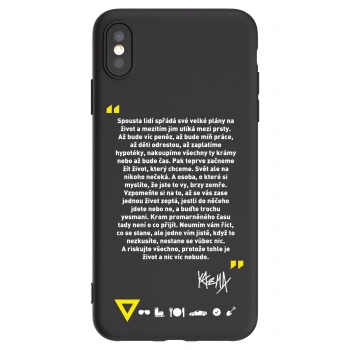 Picasee silikonový černý obal pro Apple iPhone XS Max - Kazma - BUĎTE TROCHU YESMANI