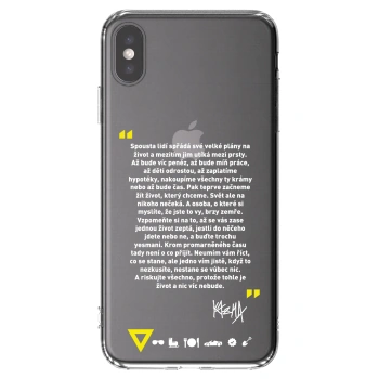 Picasee silikonový průhledný obal pro Apple iPhone XS Max - Kazma - BUĎTE TROCHU YESMANI