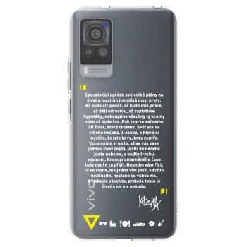 Picasee silikonový průhledný obal pro Vivo X60 Pro 5G - Kazma - BUĎTE TROCHU YESMANI