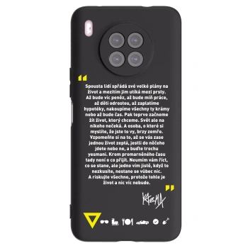 Picasee silikonový černý obal pro Huawei Nova 8i - Kazma - BUĎTE TROCHU YESMANI