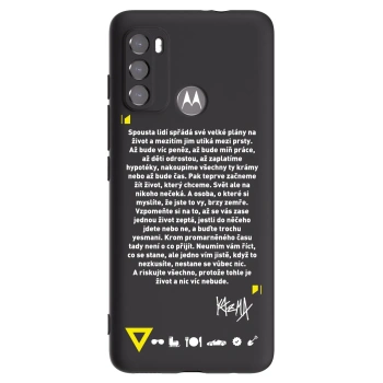 Picasee silikonový černý obal pro Motorola Moto G60 - Kazma - BUĎTE TROCHU YESMANI