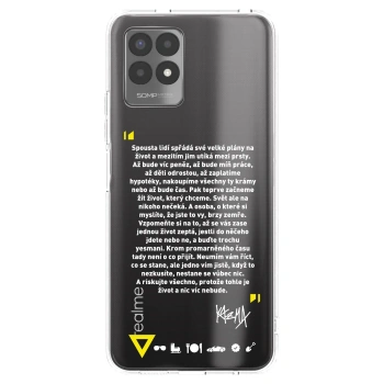 Picasee silikonový průhledný obal pro Realme 8i - Kazma - BUĎTE TROCHU YESMANI