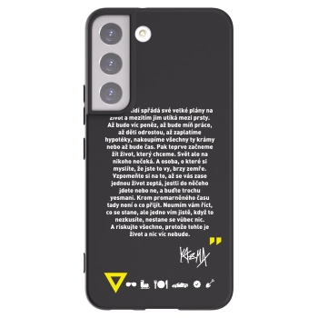 Picasee silikonový černý obal pro Samsung Galaxy S22 5G - Kazma - BUĎTE TROCHU YESMANI
