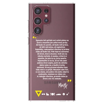 Picasee silikonový průhledný obal pro Samsung Galaxy S22 Ultra 5G - Kazma - BUĎTE TROCHU YESMANI