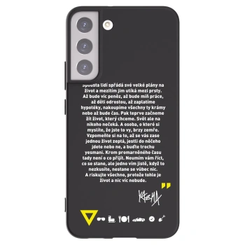 Picasee silikonový černý obal pro Samsung Galaxy S22+ 5G - Kazma - BUĎTE TROCHU YESMANI