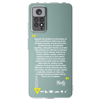 Picasee silikonový průhledný obal pro Xiaomi Redmi Note 11 - Kazma - BUĎTE TROCHU YESMANI