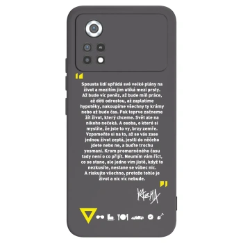Picasee silikonový černý obal pro Xiaomi Poco X4 Pro 5G - Kazma - BUĎTE TROCHU YESMANI
