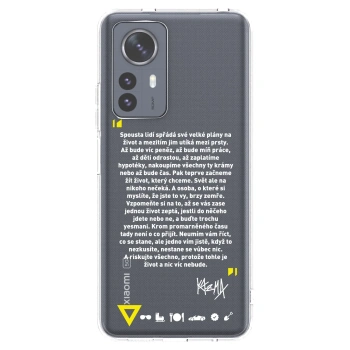 Picasee silikonový průhledný obal pro Xiaomi 12 Pro - Kazma - BUĎTE TROCHU YESMANI