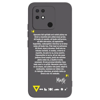 Picasee silikonový černý obal pro Xiaomi Redmi 10C - Kazma - BUĎTE TROCHU YESMANI