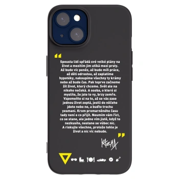 Picasee silikonový černý obal pro Apple iPhone 14 - Kazma - BUĎTE TROCHU YESMANI