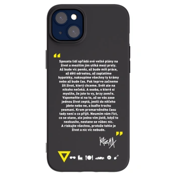 Picasee silikonový černý obal pro Apple iPhone 14 Plus - Kazma - BUĎTE TROCHU YESMANI