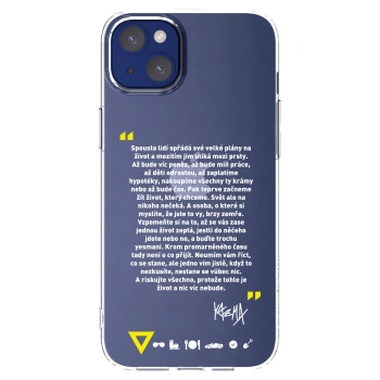 Picasee silikonový průhledný obal pro Apple iPhone 14 Plus - Kazma - BUĎTE TROCHU YESMANI