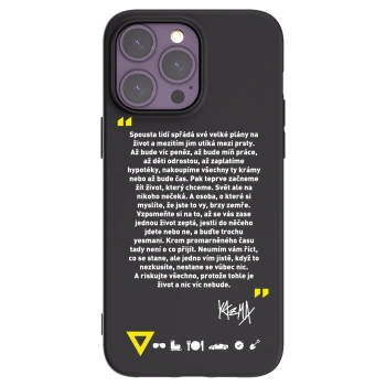 Picasee silikonový černý obal pro Apple iPhone 14 Pro Max - Kazma - BUĎTE TROCHU YESMANI
