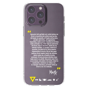 Picasee silikonový průhledný obal pro Apple iPhone 14 Pro Max - Kazma - BUĎTE TROCHU YESMANI