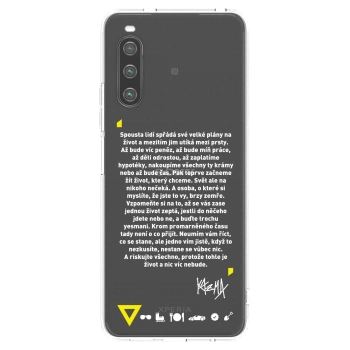 Picasee silikonový průhledný obal pro Sony Xperia 10 IV 5G - Kazma - BUĎTE TROCHU YESMANI