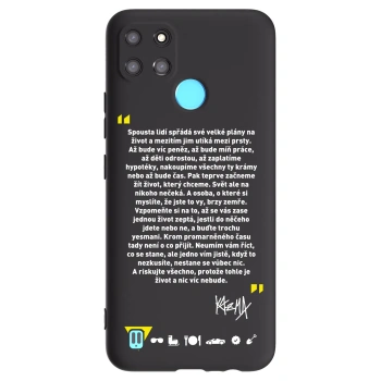 Picasee silikonový černý obal pro Realme C21Y - Kazma - BUĎTE TROCHU YESMANI