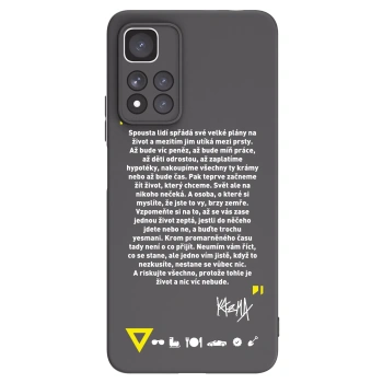 Picasee silikonový černý obal pro Xiaomi Redmi Note 11 Pro+ 5G - Kazma - BUĎTE TROCHU YESMANI