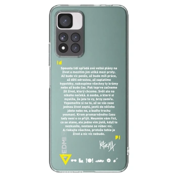 Picasee silikonový průhledný obal pro Xiaomi Redmi Note 11 Pro+ 5G - Kazma - BUĎTE TROCHU YESMANI