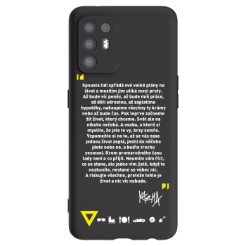 Picasee silikonový černý obal pro OPPO A94 5G - Kazma - BUĎTE TROCHU YESMANI