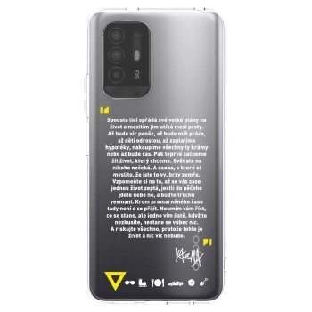 Picasee silikonový průhledný obal pro OPPO A94 5G - Kazma - BUĎTE TROCHU YESMANI