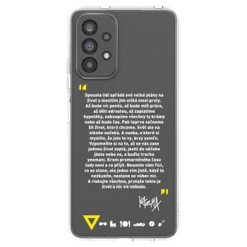 Picasee silikonový průhledný obal pro Samsung Galaxy A73 5G - Kazma - BUĎTE TROCHU YESMANI